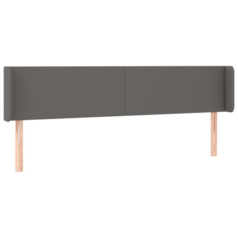 vidaXL Wingback Headboard Grey 183x16x78/88 cm Faux Leather