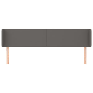 vidaXL Wingback Headboard Grey 183x16x78/88 cm Faux Leather