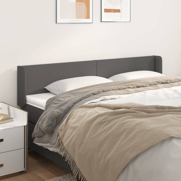 vidaXL Wingback Headboard Grey 183x16x78/88 cm Faux Leather