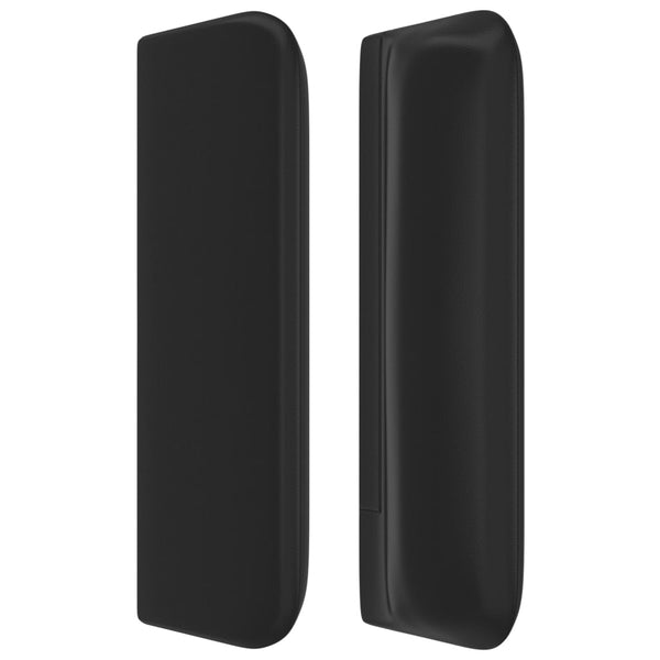 vidaXL Wingback Headboard Black 203x16x78/88 cm Faux Leather