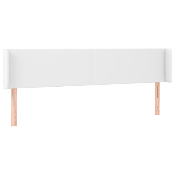 vidaXL Wingback Headboard White 203x16x78/88 cm Faux Leather