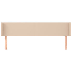 vidaXL Headboard with Wings Cappuccino Brown 203x16x78/88 cm Faux Leather