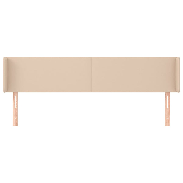 vidaXL Headboard with Wings Cappuccino Brown 203x16x78/88 cm Faux Leather