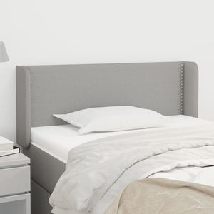 vidaXL Tufted Headboard Light Grey 83x16x78/88 cm Fabric
