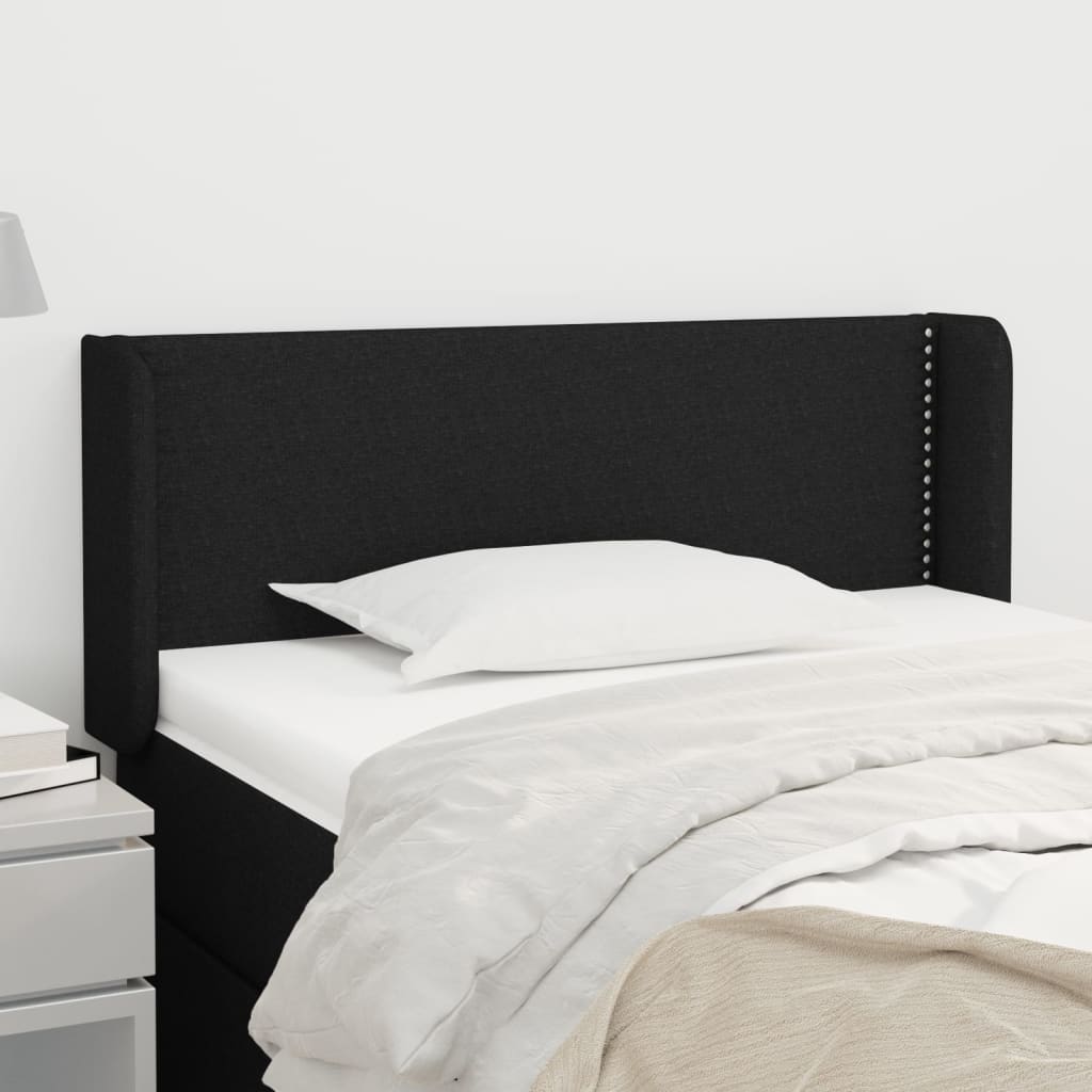vidaXL Wingback Headboard Black 83x16x78/88 cm Fabric