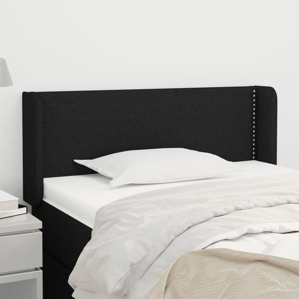 vidaXL Wingback Headboard Black 83x16x78/88 cm Fabric