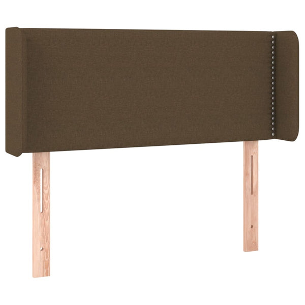 vidaXL Wingback Headboard Dark Brown 83x16x78/88 cm Fabric