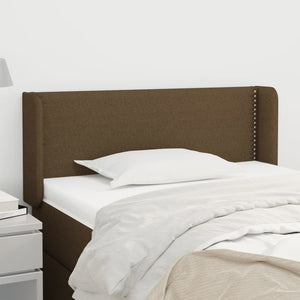 vidaXL Wingback Headboard Dark Brown 83x16x78/88 cm Fabric