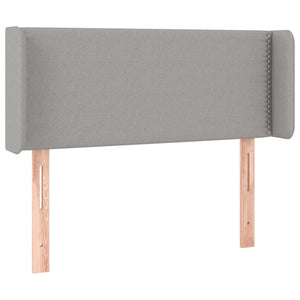 vidaXL Wingback Headboard Light Gray 93x16x78/88 cm Fabric