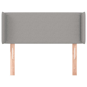 vidaXL Wingback Headboard Light Gray 93x16x78/88 cm Fabric