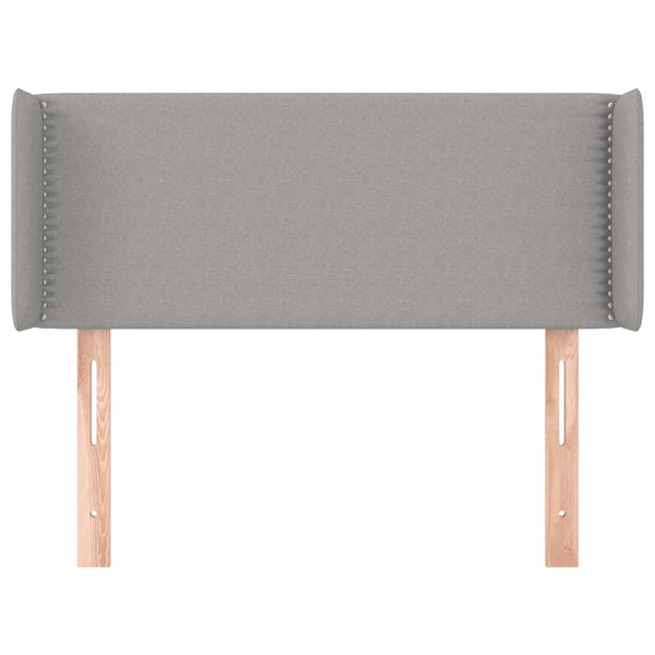 vidaXL Wingback Headboard Light Gray 93x16x78/88 cm Fabric
