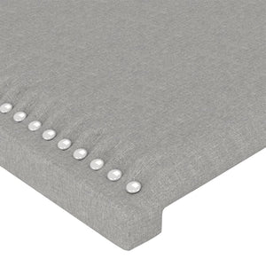 vidaXL Wingback Headboard Light Gray 93x16x78/88 cm Fabric