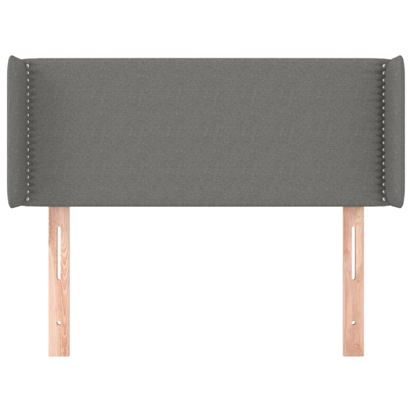 vidaXL Wingback Headboard Dark Grey 93x16x78/88 cm Fabric