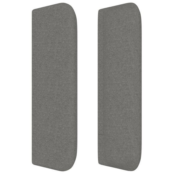 vidaXL Wingback Headboard Dark Grey 93x16x78/88 cm Fabric