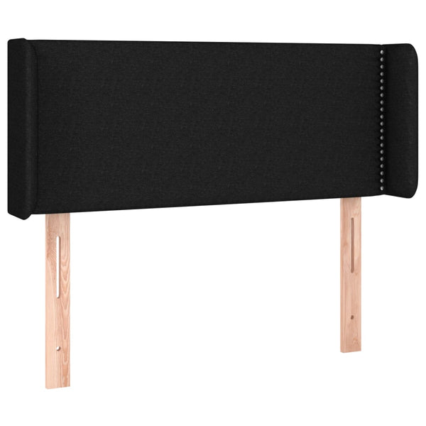vidaXL Wingback Headboard Black 93x16x78/88 cm Fabric
