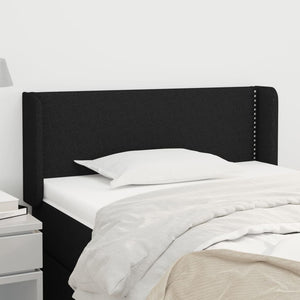 vidaXL Wingback Headboard Black 93x16x78/88 cm Fabric