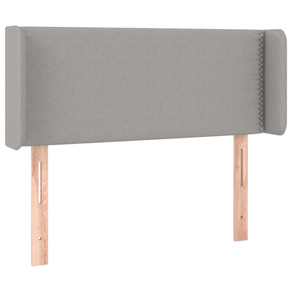 vidaXL Wingback Headboard Light Grey 103x16x78/88 cm Fabric