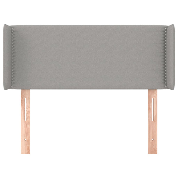 vidaXL Wingback Headboard Light Grey 103x16x78/88 cm Fabric