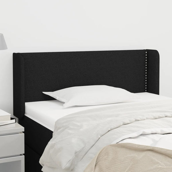 vidaXL Wingback Headboard Black 103x16x78/88 cm Fabric