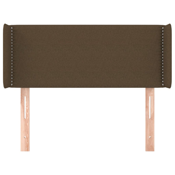 Kopfteil mit Ohren Dunkelbraun 103x16x78/88 cm Stoff