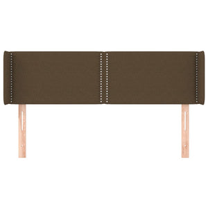 Kopfteil mit Ohren Dunkelbraun 147x16x78/88 cm Stoff