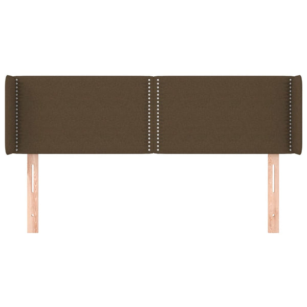 Kopfteil mit Ohren Dunkelbraun 147x16x78/88 cm Stoff
