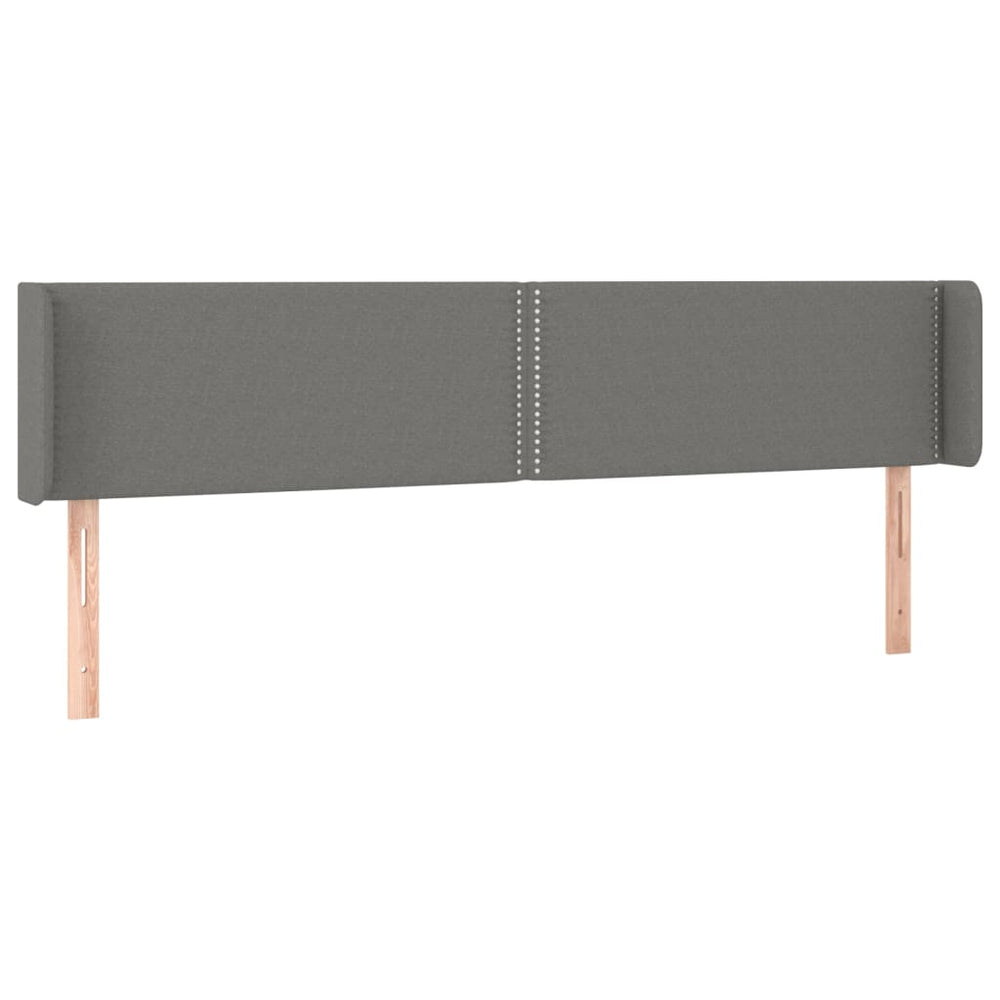 Kopfteil mit Ohren Dunkelgrau 183x16x78/88 cm Stoff