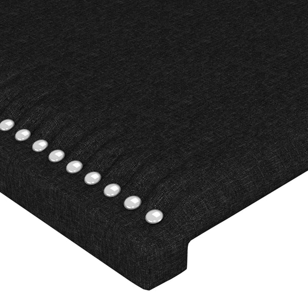 Kopfteil mit Ohren Schwarz 183x16x78/88 cm Stoff