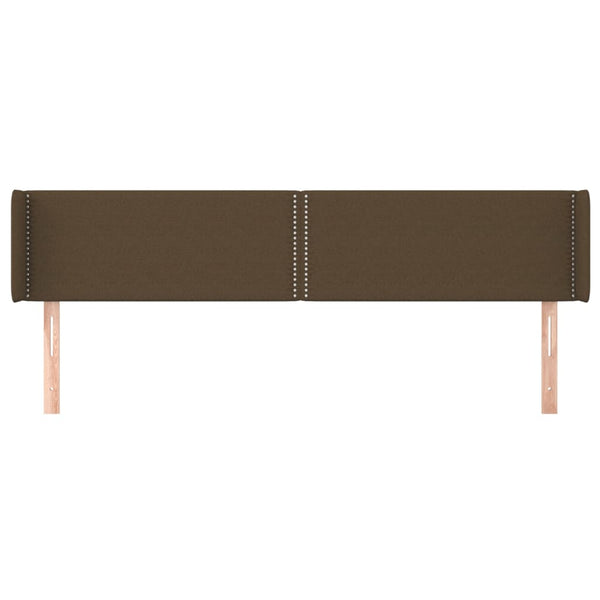Kopfteil mit Ohren Dunkelbraun 183x16x78/88 cm Stoff