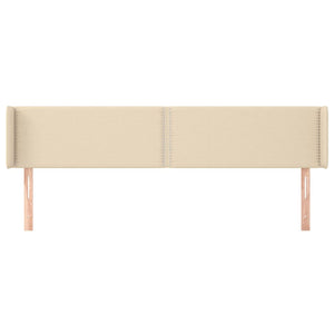 Kopfteil mit Ohren Creme 183x16x78/88 cm Stoff