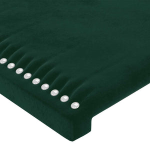 Kopfteil mit Ohren Dunkelgrün 83x16x78/88 cm Samt