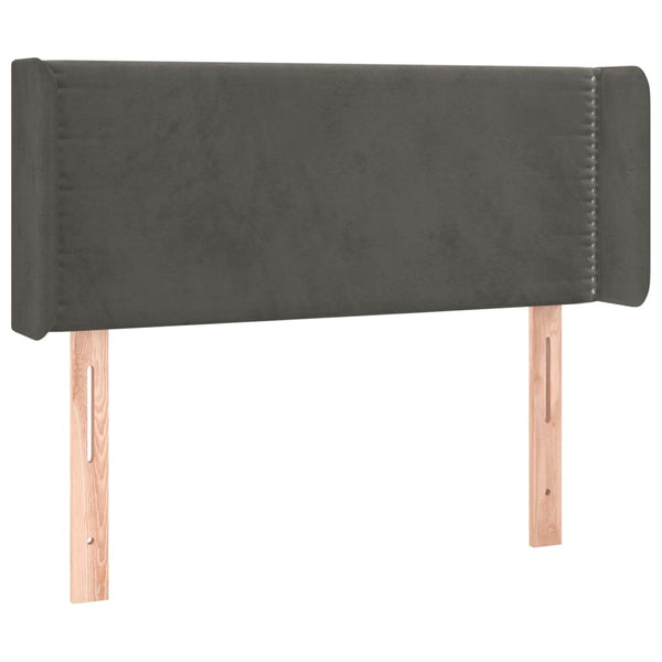 vidaXL Wingback Headboard Dark Grey 103x16x78/88 cm Velvet