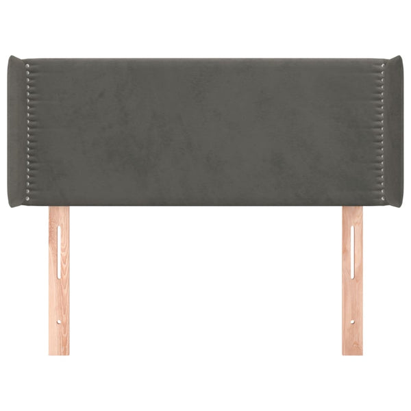 vidaXL Wingback Headboard Dark Grey 103x16x78/88 cm Velvet