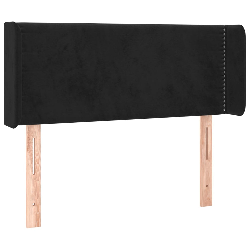 vidaXL Wingback Headboard Black 103x16x78/88 cm Velvet