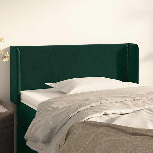 vidaXL Wingback Headboard Dark Green 103x16x78/88 cm Velvet