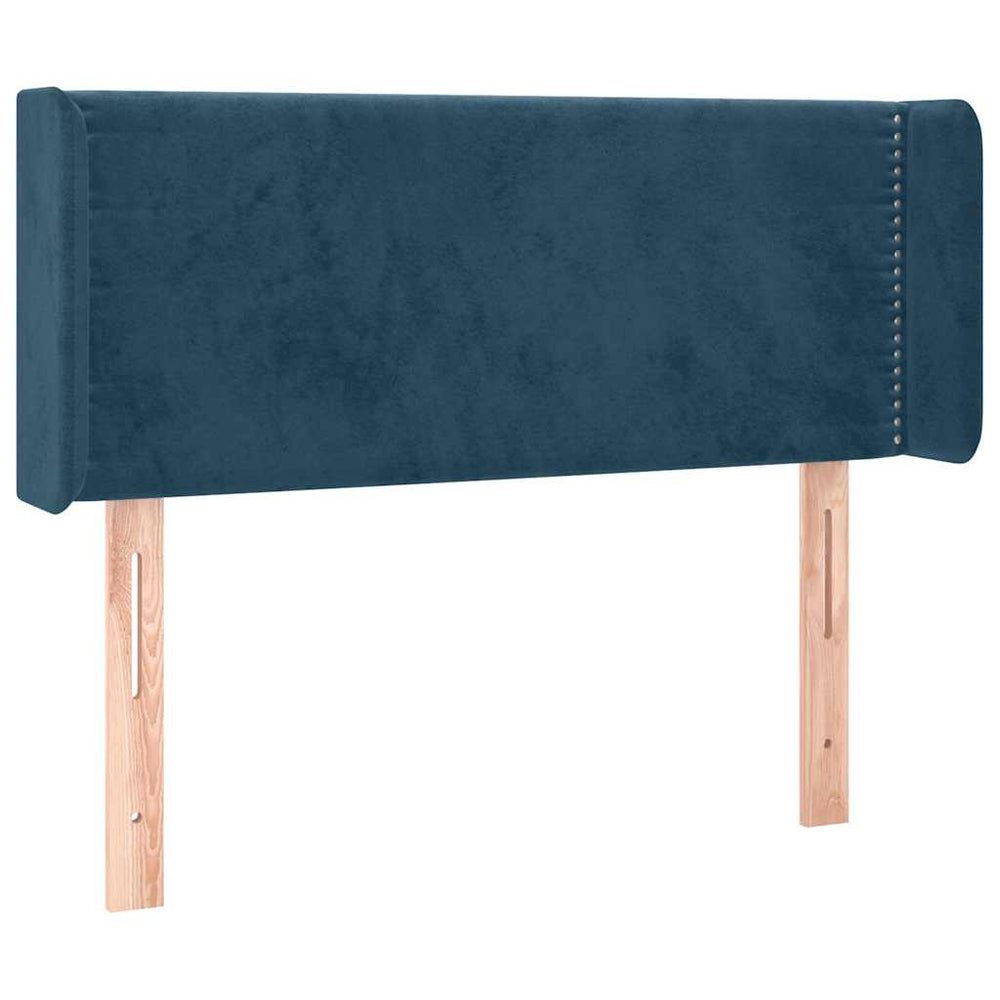 vidaXL Wingback Headboard Dark Blue 103x16x78/88 cm Velvet