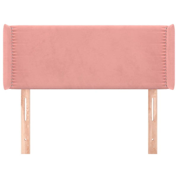 vidaXL Wingback Headboard Pink 103x16x78/88 cm Velvet
