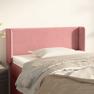 vidaXL Wingback Headboard Pink 103x16x78/88 cm Velvet
