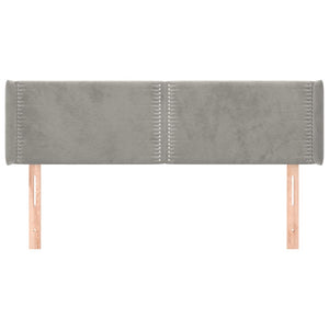 vidaXL Wingback Headboard Light Grey 147x16x78/88 cm Velvet