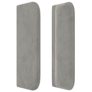 vidaXL Wingback Headboard Light Grey 147x16x78/88 cm Velvet