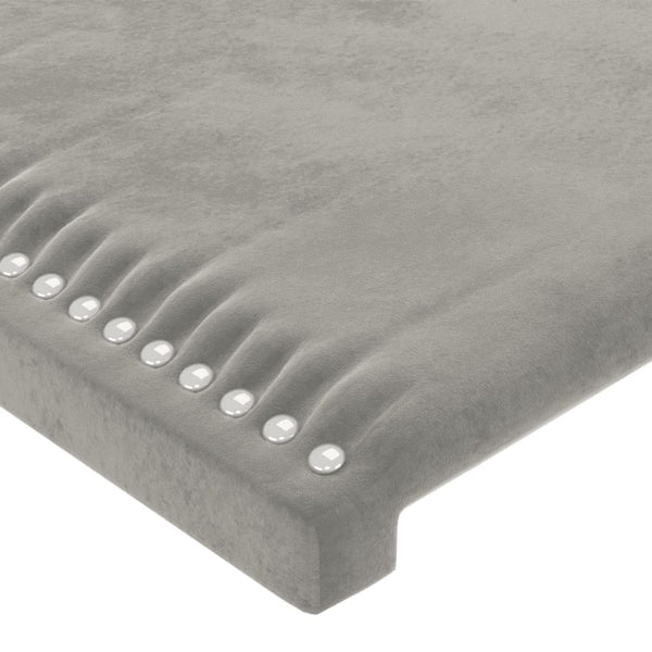 vidaXL Wingback Headboard Light Grey 147x16x78/88 cm Velvet