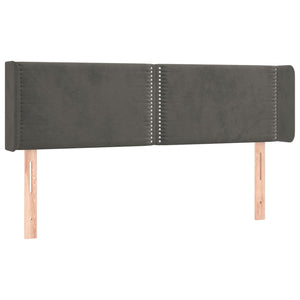 vidaXL Wingback Headboard Dark Grey 147x16x78/88 cm Velvet