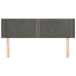 vidaXL Wingback Headboard Dark Grey 147x16x78/88 cm Velvet