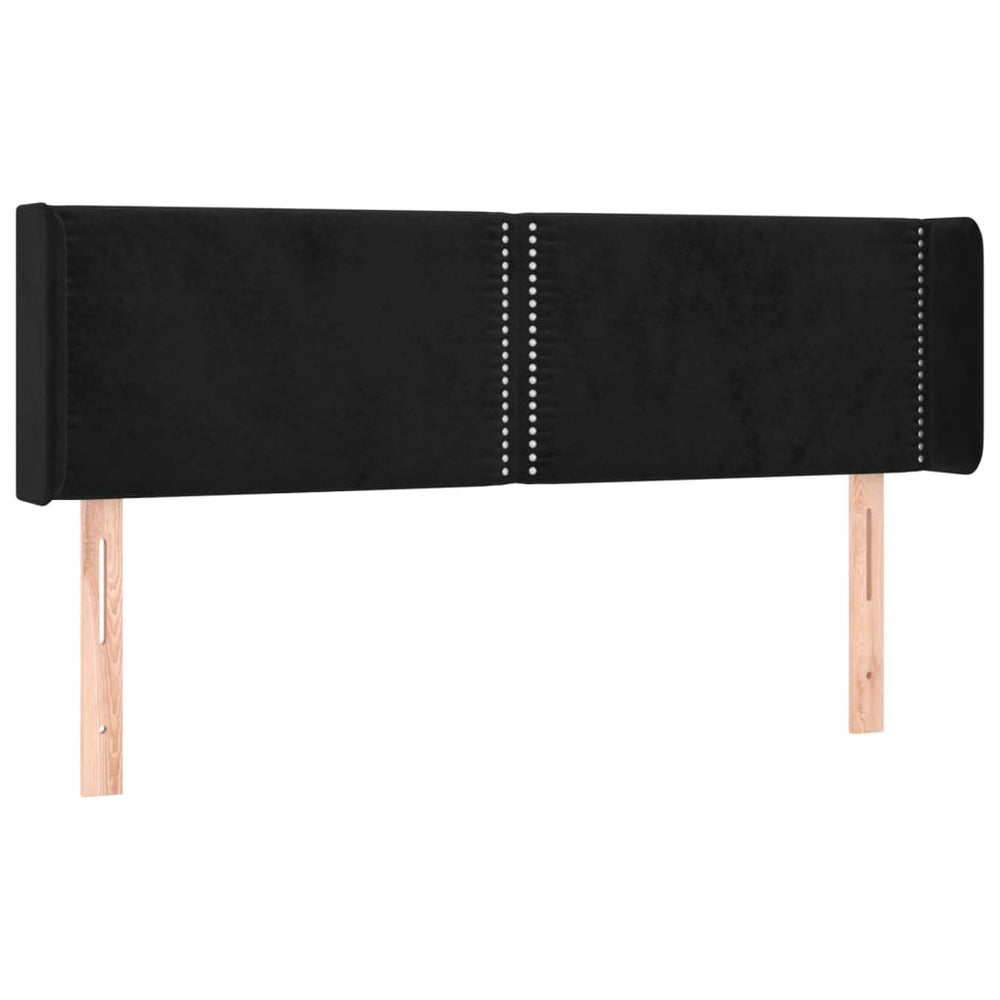 vidaXL Wingback Headboard Black 147x16x78/88 cm Velvet