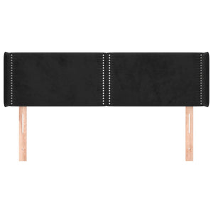 vidaXL Wingback Headboard Black 147x16x78/88 cm Velvet