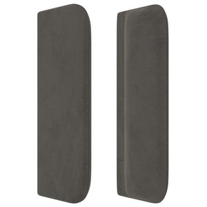 vidaXL Wingback Headboard Dark Grey 183x16x78/88 cm Velvet