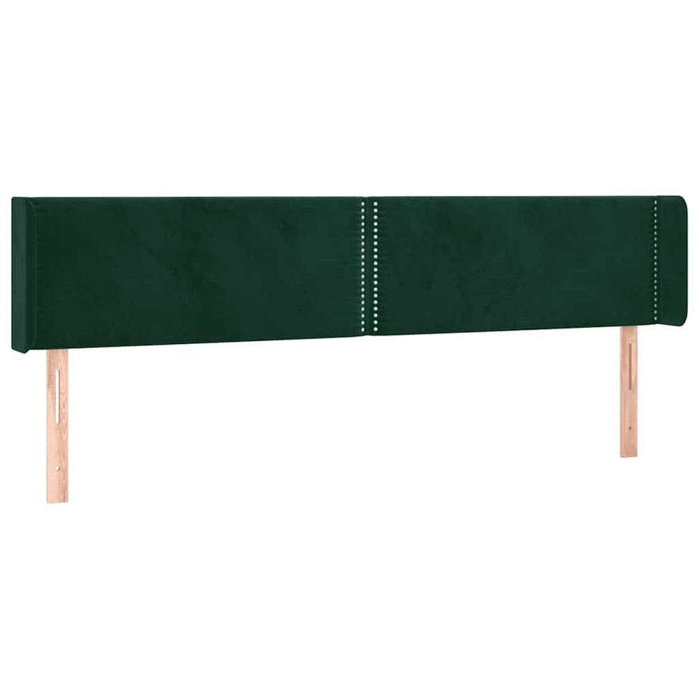 vidaXL Wingback Headboard Dark Green 183x16x78/88 cm Velvet
