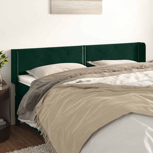 vidaXL Wingback Headboard Dark Green 183x16x78/88 cm Velvet