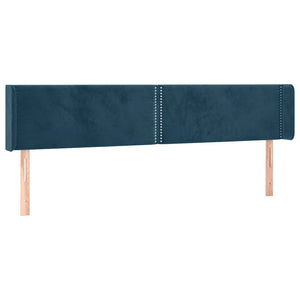 vidaXL Wingback Headboard Dark Blue 183x16x78/88 cm Velvet