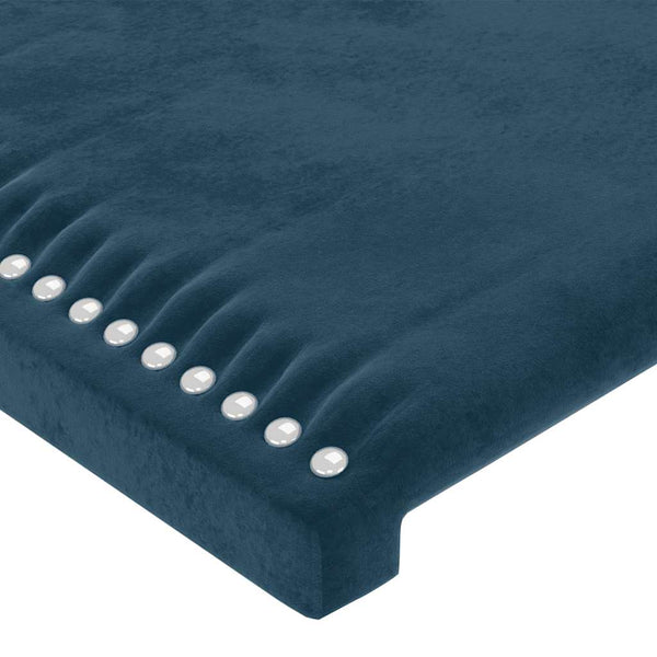 vidaXL Wingback Headboard Dark Blue 183x16x78/88 cm Velvet